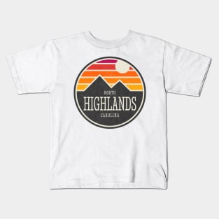 Visiting NC Mountain Cities Highlands, NC Sunset Kids T-Shirt